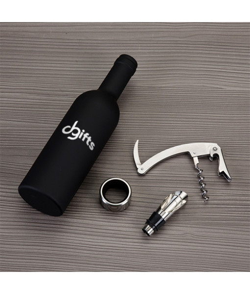 Kit vinho formato garrafa
